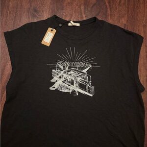 Rag & Bone Charcoal Sunburst Tee